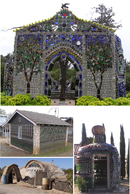 Casas de botellas Fuente: Roadside Arquitecture en Agilitynut, Seltzer, Debra Jane.