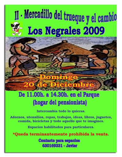 Mercadillo de trueque en Los negrales