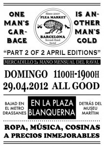 Flea Market el 29 de abril en Barcelona Flea Market el 29 de abril en Barcelona