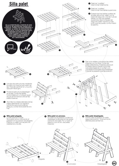 Esquema silla plegable con palés - Campo de la Cebada