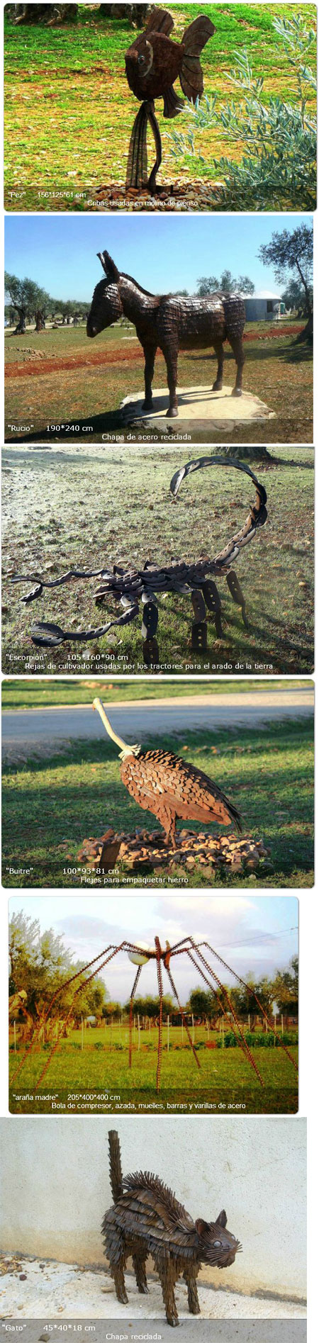 Escultura con materiales reciclados - Ricardo Muñoz Bravo