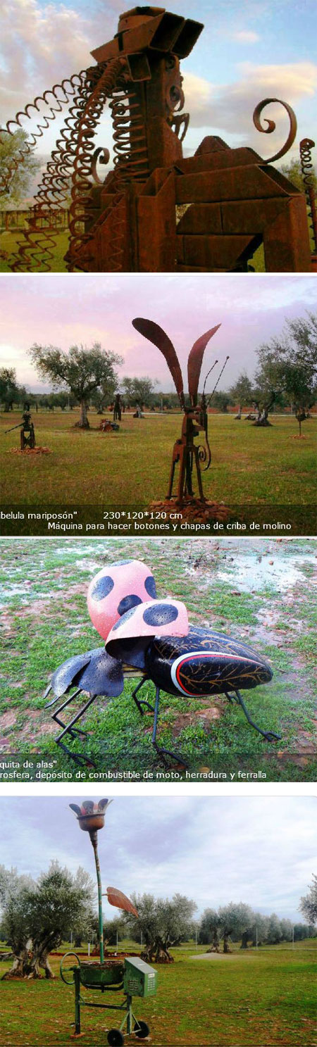 Escultura con materiales reciclados - Ricardo Muñoz Bravo
