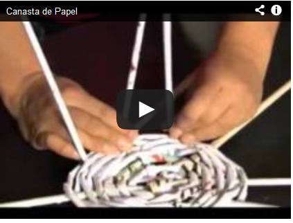 Canasta circular de papel  taller Zoreko en Quito