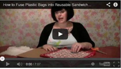  How to Fuse Plastic Bags into Reusable Sandwich Bags by craftster