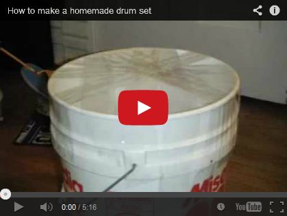 How to make a homemade drum set by GreenTree732