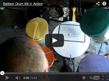 Balloon Drum Kit in Action by balloonbass