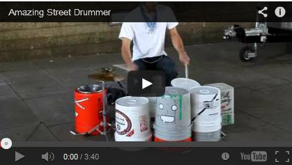 Amazing Street Drummer by Saad Ahmad