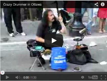 Crazy Drummer in Ottawa by Andrew Beaudoin