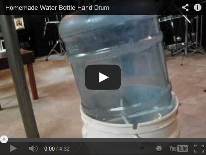 Homemade Water Bottle Hand Drum by janken919