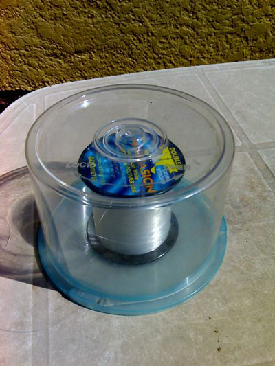 CD Spindle line spool holder from Jacojvv en instructables