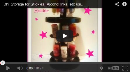 DIY Storage for Stickles, Alcohol Inks, etc using Recycled DVD's or Cd's by Little Miss Stamper