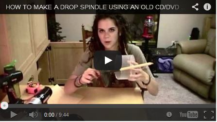 HOW TO MAKE A DROP SPINDLE USING AN OLD CD/DVD SPINDLE!  by  kimberanneq
