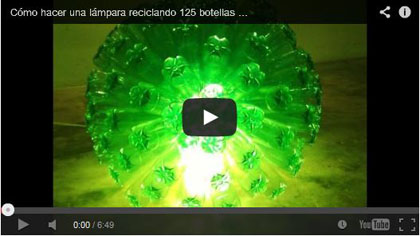 Cómo hacer una lámpara reciclando 125 botellas de plástico - How to recycle plastic bottles - Reciclaje Creativo