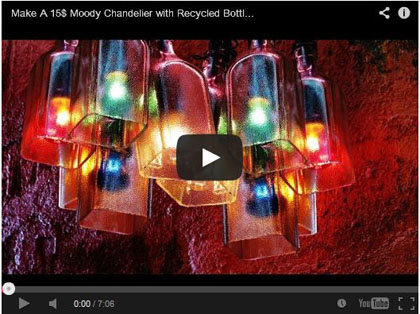 Make A 15$ Moody Chandelier with Recycled Bottles that looks amazing - Saeid Momtahan