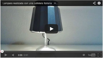 Lámpara realizada con una cafetera italiana How to make a lamp out of an italian coffee maker - recicladocreativo