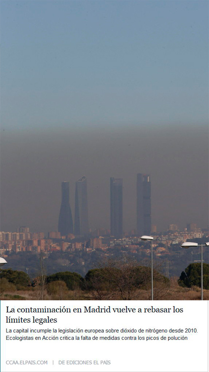 Contaminación Madrid 2015 ElPais