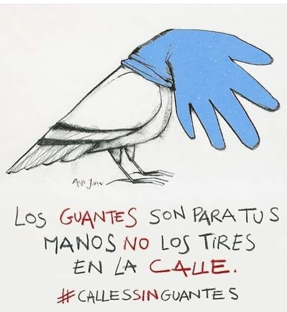 Foto de la campaña de Ecologistas en Accion Calle sin guantes