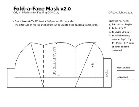 Jiangmei Wu Origami mask pattern